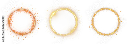 Gold circle light effect set