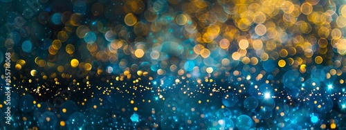 yellow and blue bokeh background