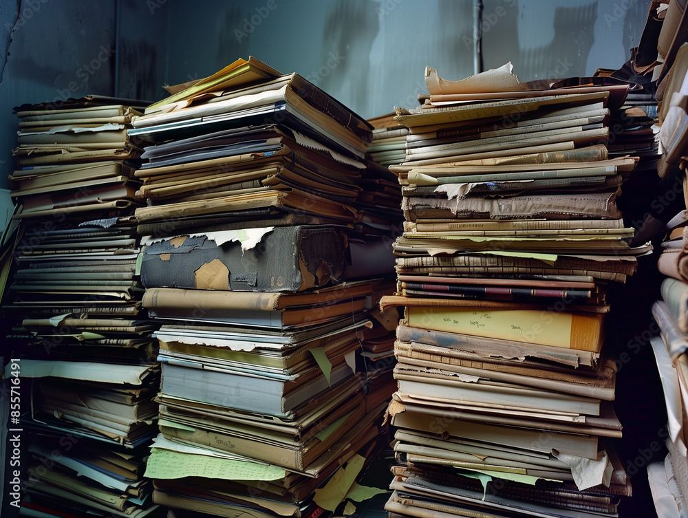 Fototapeta premium Administrative Excellence: Tidily Compiled Documents in an Administrator's Office