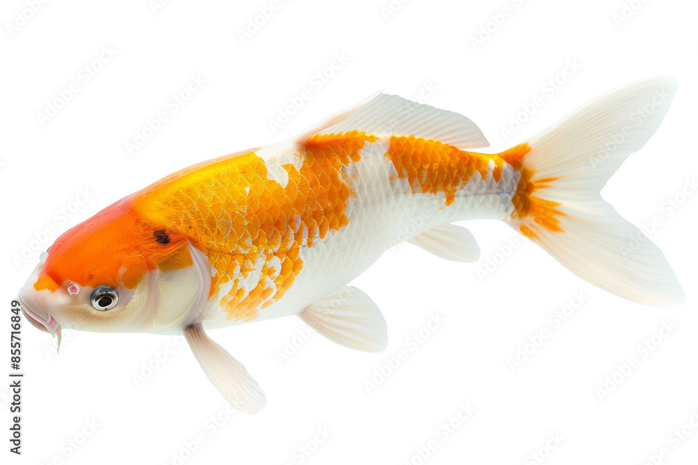 Fototapeta premium Koi Fish isolated on white background