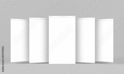 White browser screen for website mockup