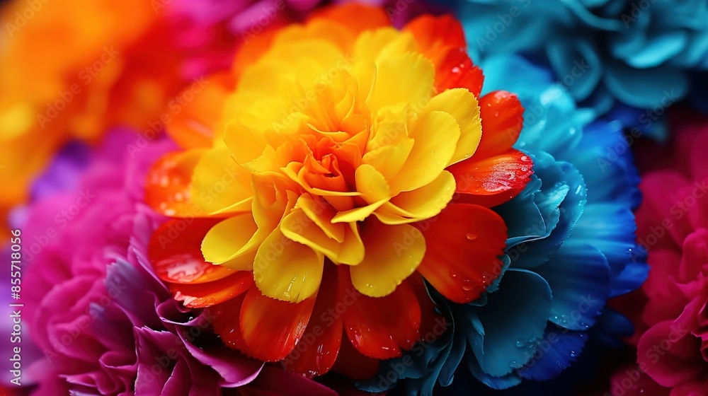 yellow and red flower yellow and red flower