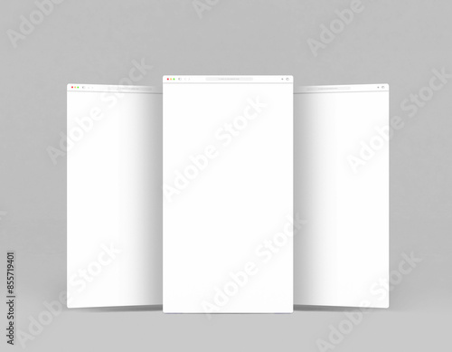 White browser screen for website mockup