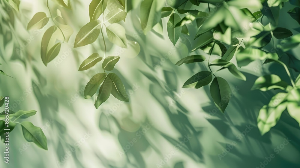 Blurred foliage shadows create abstract backdrop for products in spring and summer Blurred foliage shadows create abstract backdrop for products in spring and summer