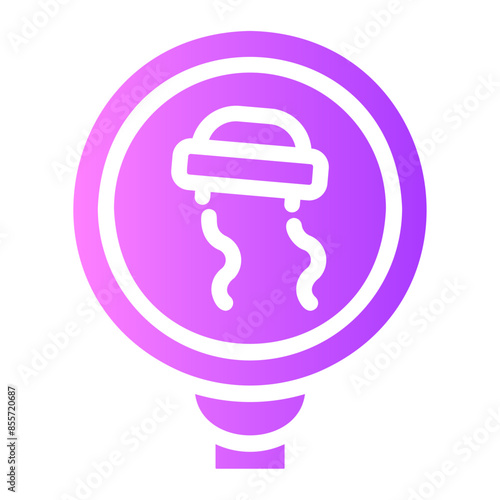 slippery road Gradient icon