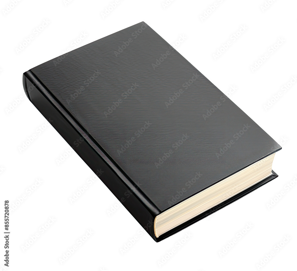 black leather book cover mockup isolated on white black leather book cover mockup isolated on white
