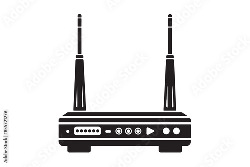 Wifi Router Icon vector silhouette Illustration artwork