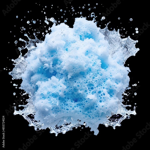 Wallpaper Mural Splashing water and bubbles on black background Torontodigital.ca