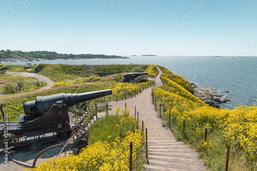 South coast of Susisaari island in Helsinki, Finland photo