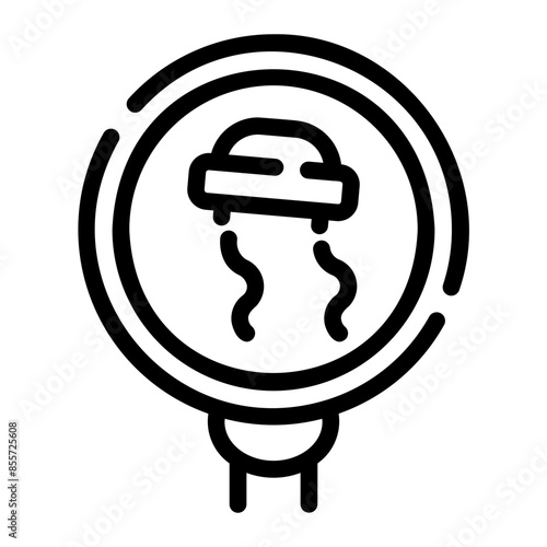 slippery road Line Gradient Icon