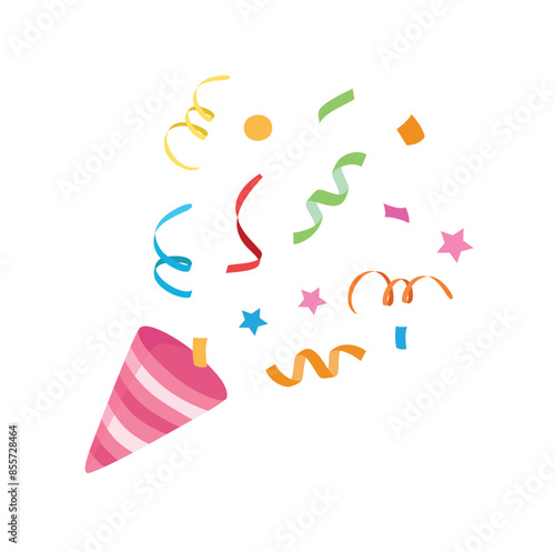 Confetti vector. Party element. Birthday party accessories. Flat vector in cartoon style isolated on white background.