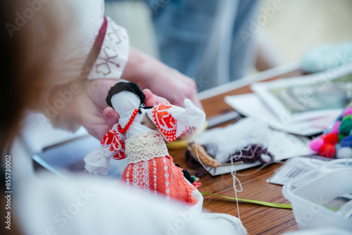 Creating a Ukrainian Motanka Doll with Embroidery