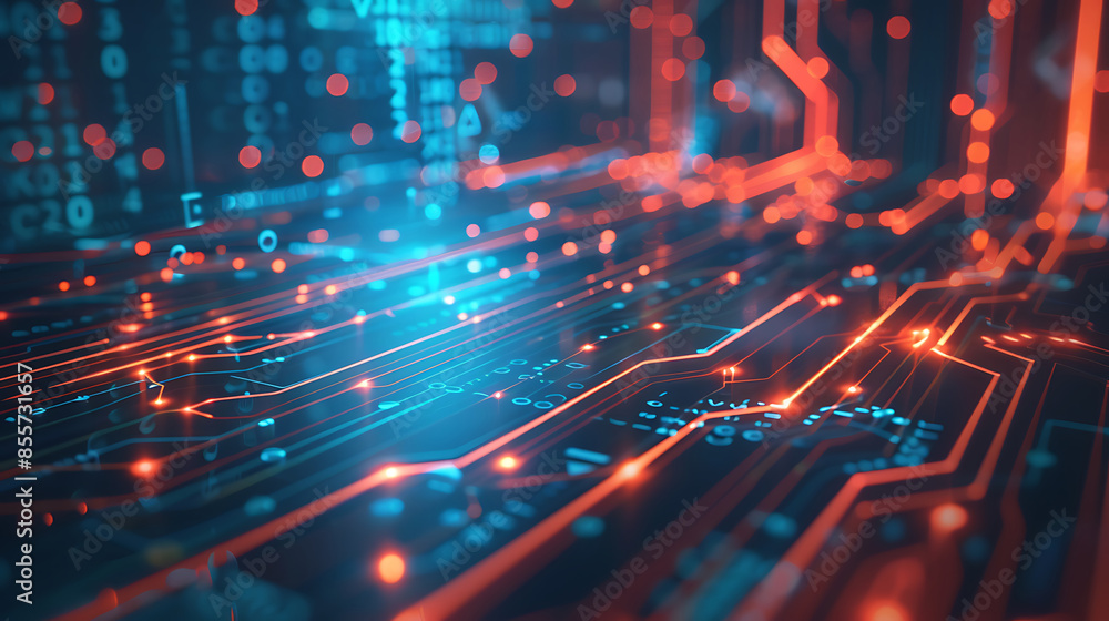 Obraz premium abstract technology banner