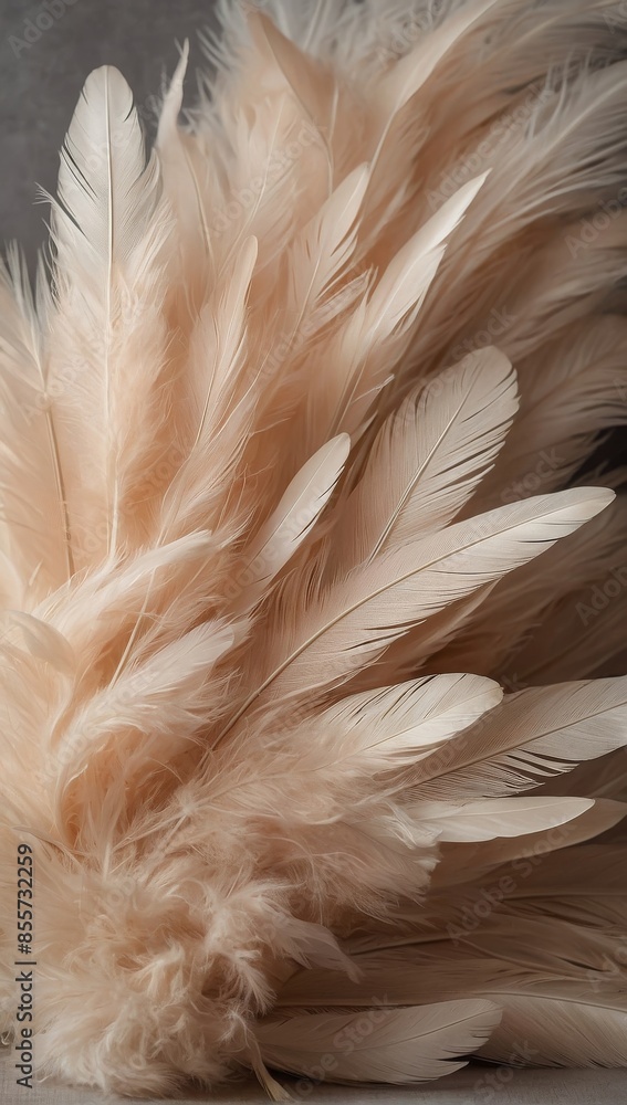 Fototapeta premium Abstract background made of animal wool or feathers, creating a warm and cozy atmosphere