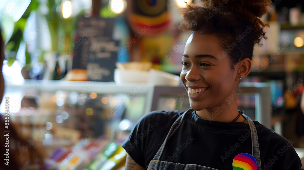 Smiling Barista at a Cafe Smiling Barista at a Cafe