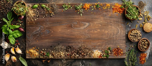 variety of herbs and spices...