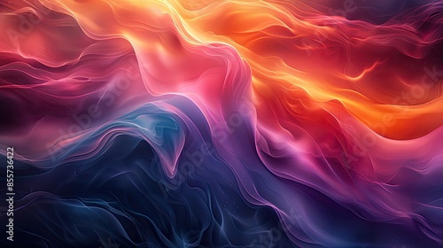 Colorful abstract fluid art with flowing shades of pink, orange, and blue, perfect for modern design and creative inspiration