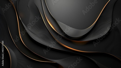 A luxury coupon banner with a sleek black background and elegant design elements. © Nicky