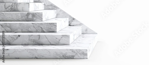 marble stair isolated on wh...