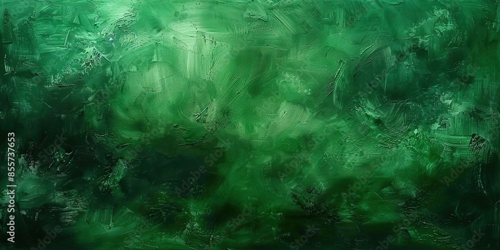 Obraz premium Abstract Green Background with Dark Green Texture - High-Resolution Painting