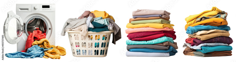 Laundry objects house shore set Laundry objects house shore set