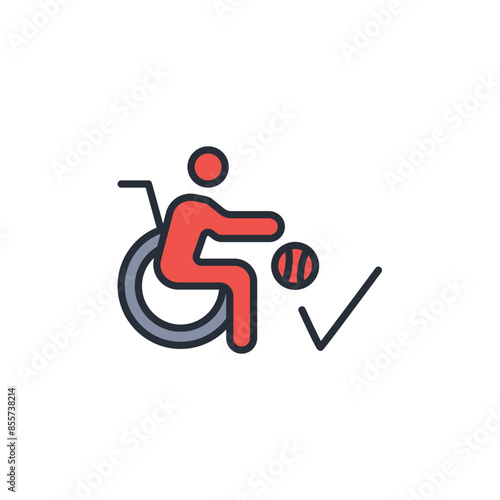 para sports icon. vector.Editable stroke.linear style sign for use web design,logo.Symbol illustration.