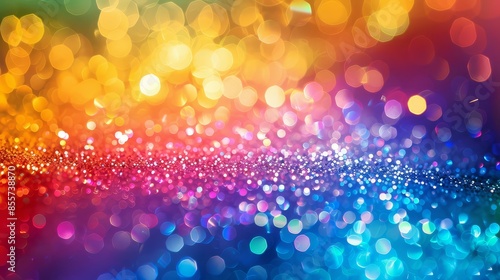 Festive celebration backdrop dazzled by multicolored abstract orbs