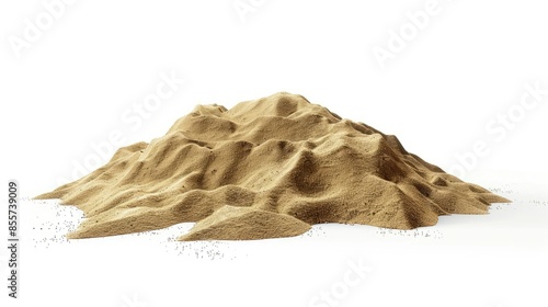 Pile of Sand isolated on white background photo