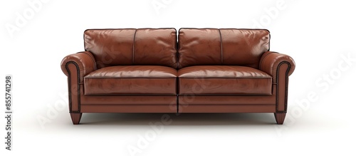 back leather sofa isolated ...