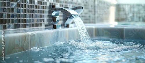 a tap with water coming out...