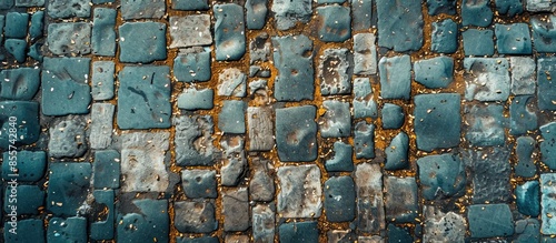 Old cobblestone road top ae...