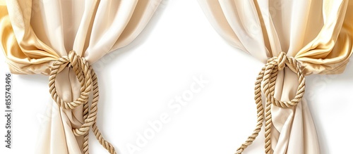 Set of beige and golden tie...