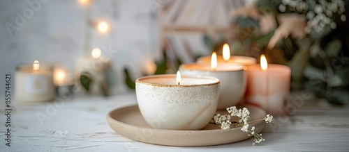 Handmade soy candles of uni...