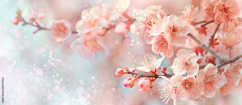 tree apricot blossoms in spring pastel background Flower. with copy space image. Place for adding text or design tree apricot blossoms in spring pastel background Flower. with copy space image. Place for adding text or design