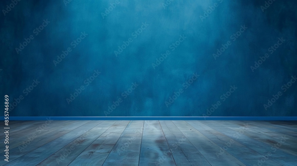 custom made wallpaper toronto digitalSimple blue wall and wooden floor background.