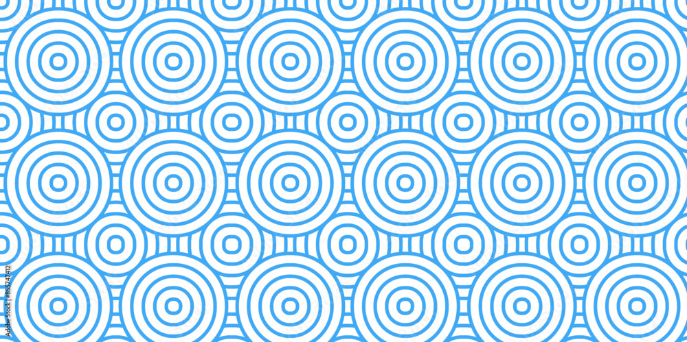 Overlapping Pattern Minimal diamond geometric waves spiral and abstract circle wave line. blue color seamless tile stripe geometric create retro square line backdrop pattern background. Overlapping Pattern Minimal diamond geometric waves spiral and abstract circle wave line. blue color seamless tile stripe geometric create retro square line backdrop pattern background.