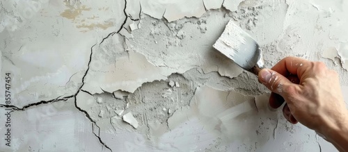 Puttying, sealing cracks wi...