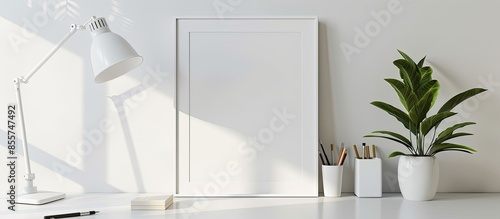 White frame mockup with a l...