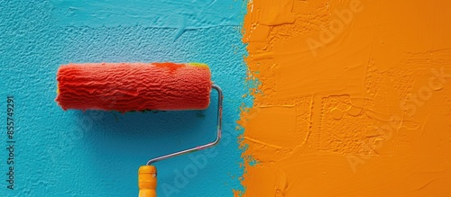 Close up of a color paint r...