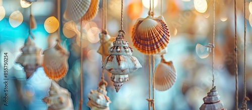Seashell hanging decor in t...