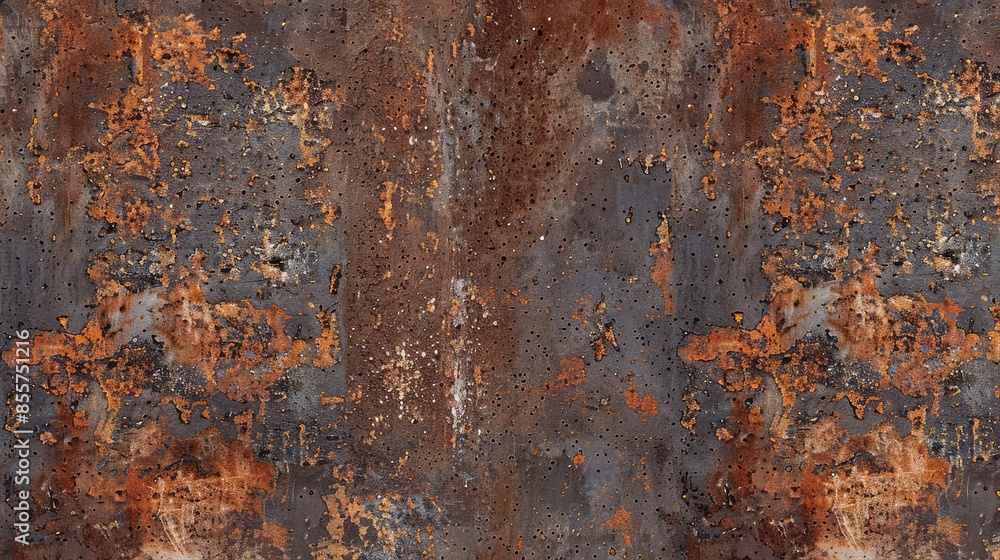 Corrosion and rust take hold on weathered metal panel edges Corrosion and rust take hold on weathered metal panel edges