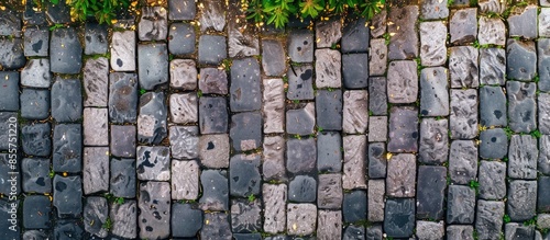 Old cobblestone road top ae...