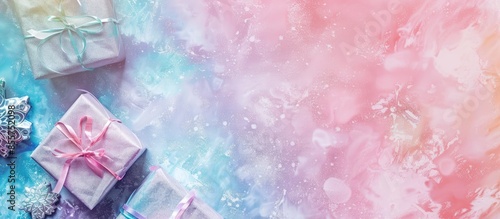 Christmas presents pastel b...