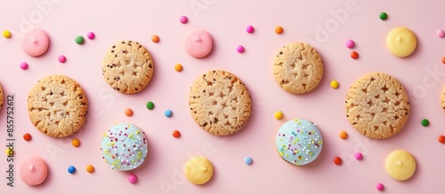 cookies Isolated on pastel ...