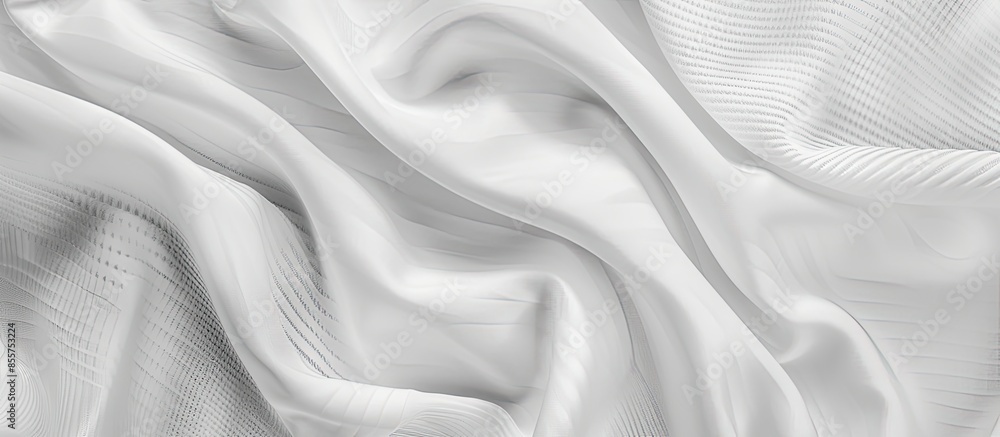 Fototapeta premium White football jersey clothing fabric texture sports wear background, close up. Copy space image. Place for adding text or design