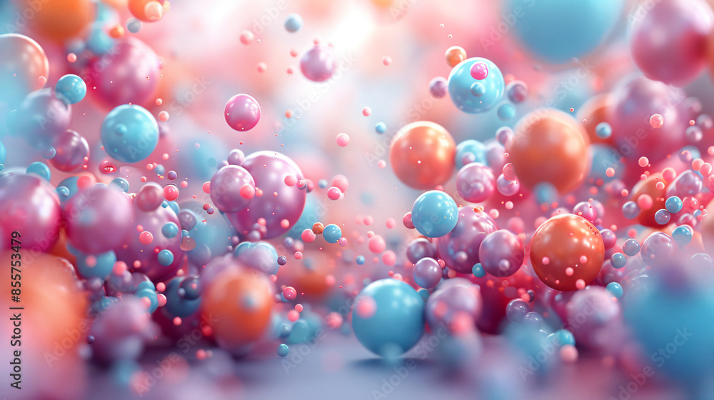 A vibrant explosion of overlapping circles, some filled with bold, contrasting colors, others with a subtle metallic sheen. 