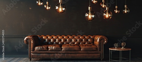 Vintage interior in dark ro...