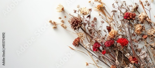 Bouquet of dry flowers clos...