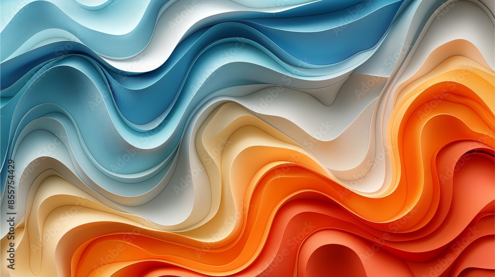 Dynamic Blue and Orange Flows Abstract Background Dynamic Blue and Orange Flows Abstract Background