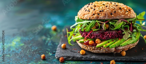 Vegetarian burger made of b...